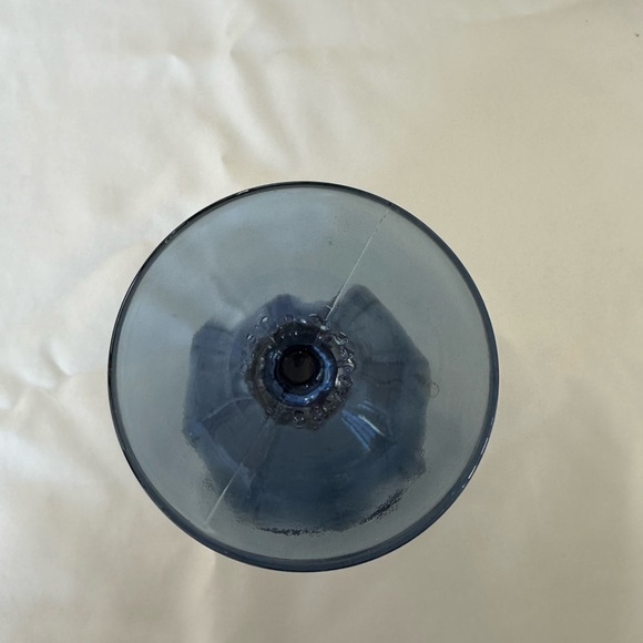 Vintage MCM Libbey Duratuff Dusky Blue Goblet - Picture 4 of 4